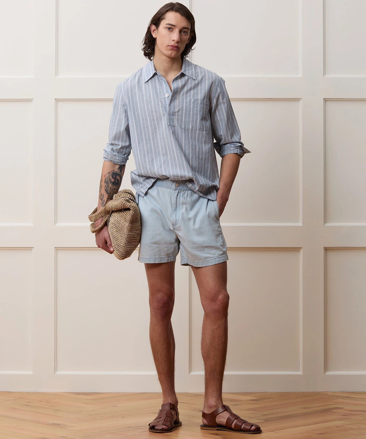 Chambray Breeze Shorts Beach Days Ready for Summer Sun and Sand Effortlessly Cool